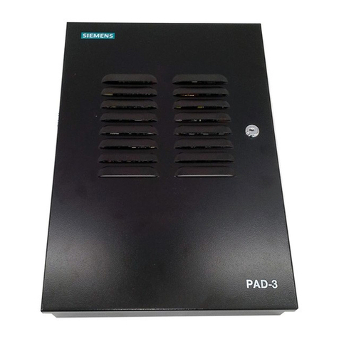 Siemens PAD-3 Installation, operation and maintenance manual