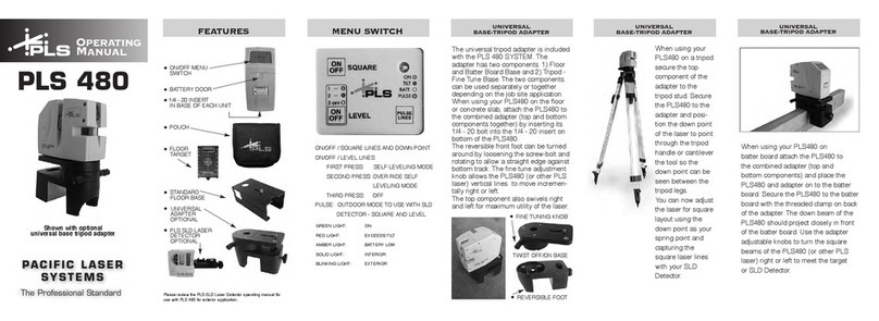 Pacific Laser Systems PLS 480 operating manual