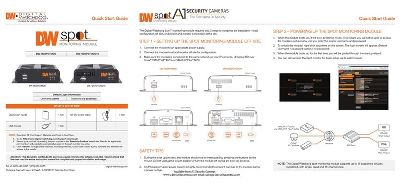Digital Watchdog Spot DW-HDSPOTMOD16 quick start guide