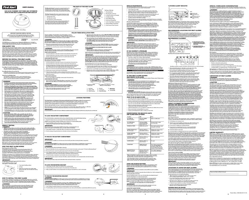 First Alert HD6135FB User manual