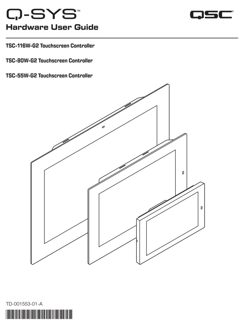 QSC Q-SYS TSC-116W-G2 Installation manual