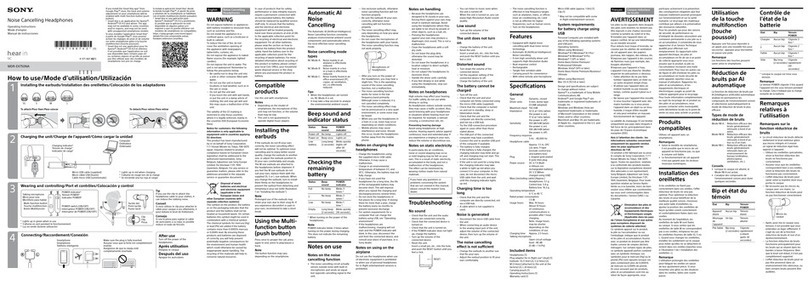 Sony H.EAR IN MDR-EX750NA operating instructions