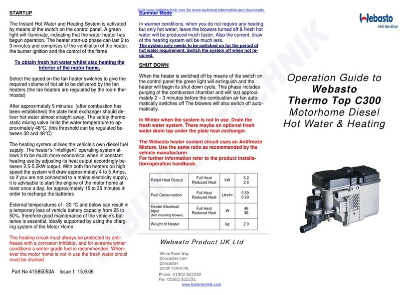 Webasto Thermo Top C300 User manual