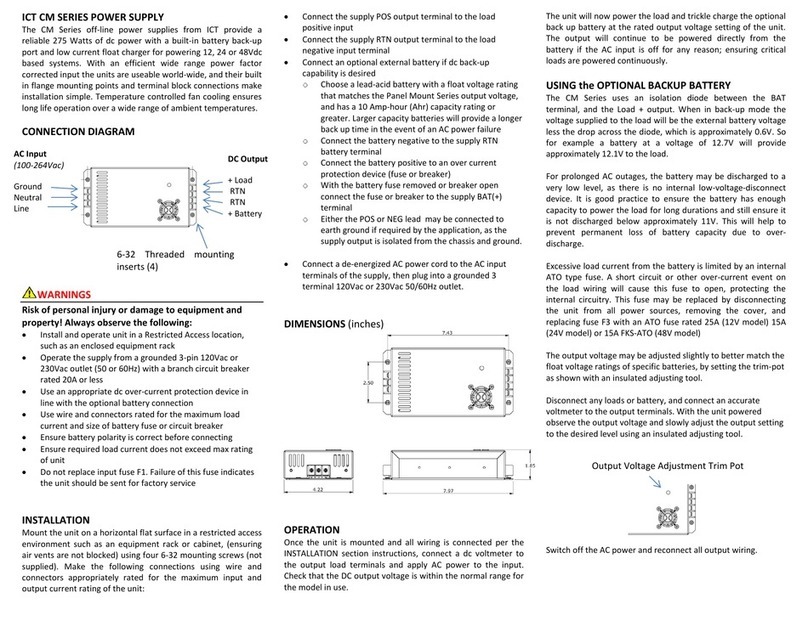 INNOVATIVE CIRCUIT TECHNOLOGY ICT24012-20CM User manual