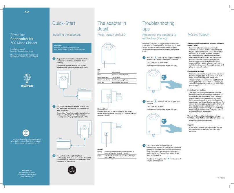 myStrom Powerline Connection Kit 500 installation manual