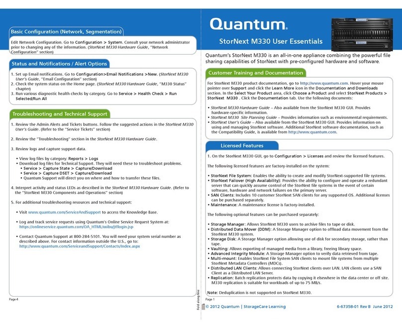 Quantum StorNext M330 User Essentials