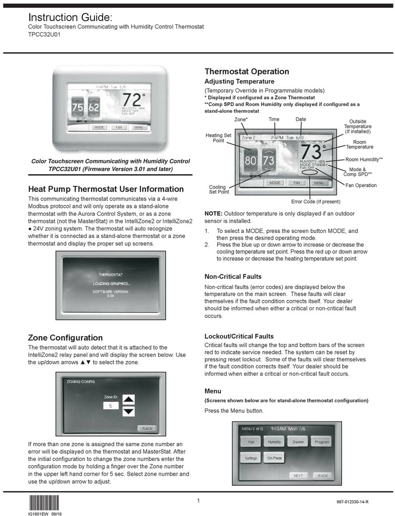 Water Furnace TPCC32U01 Instruction guide