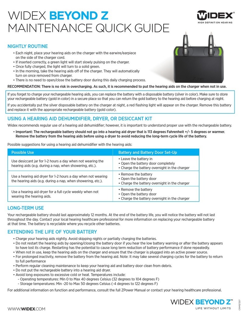 Widex BEYOND Z quick guide