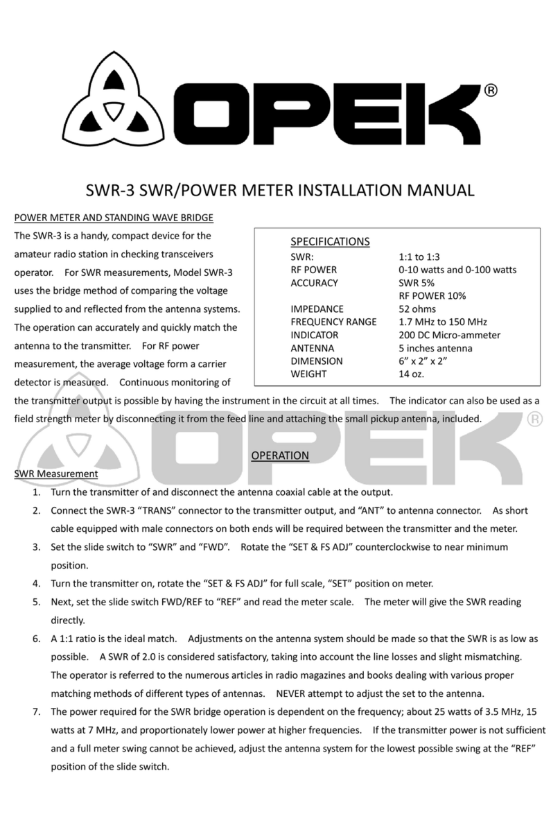 Opek SWR-3 User manual