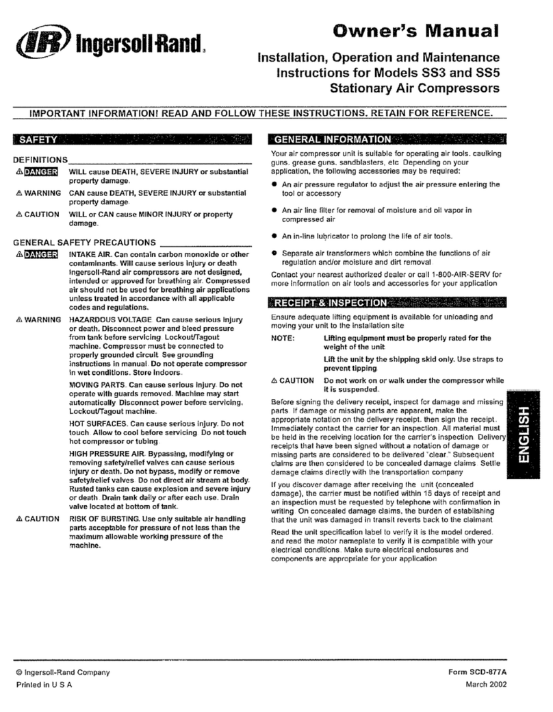 IR Ingersoll Rand SS3 owner's manual IR Ingersoll Rand SS3 owner's manual
