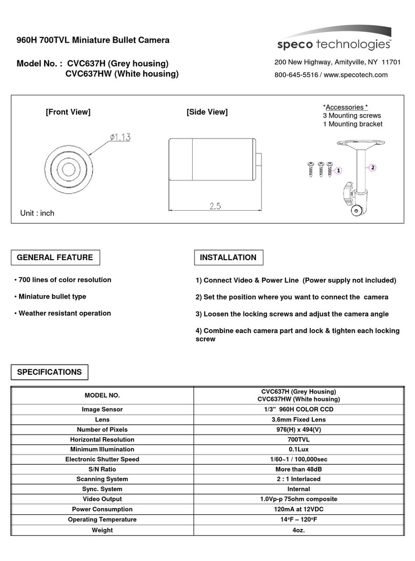 Speco CVC637HW manual