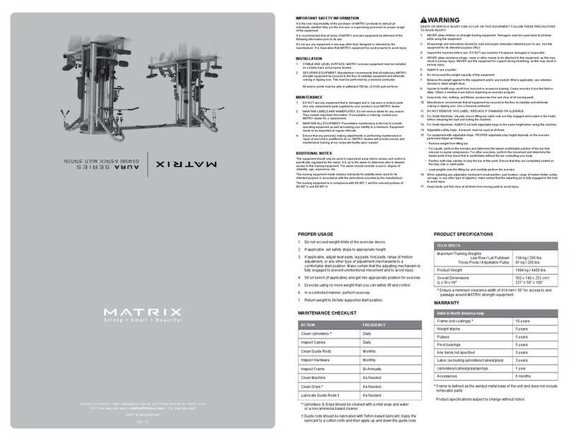 Matrix Aura G3-MS80 User manual