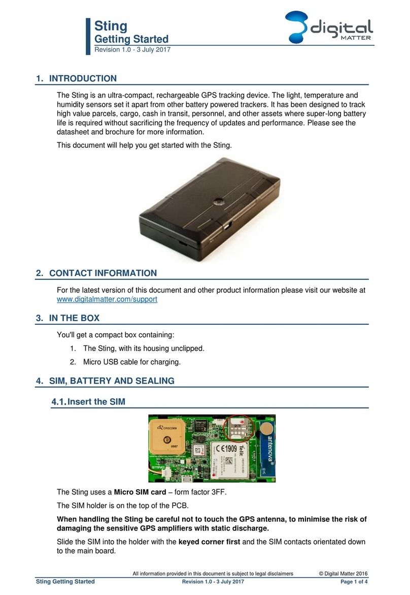 Digital Matter Sting User manual Digital Matter Sting User manual