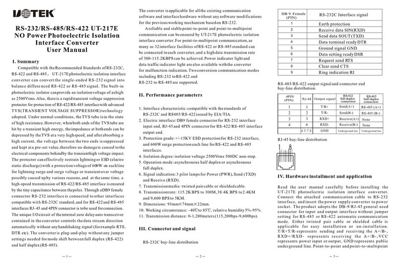 Uotek UT-217E user manual