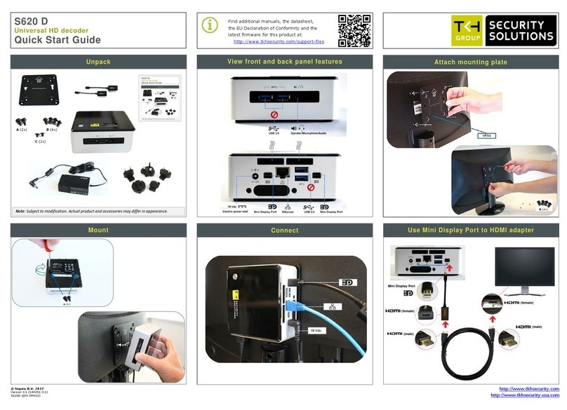 TKH security S620 D quick start guide