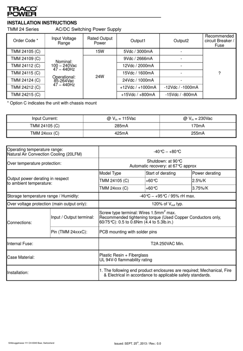 TracoPower TMM 24109 installation instructions