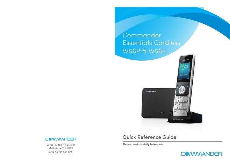 Commander W56P Quick reference guide