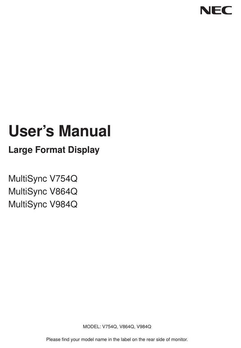 NEC MultiSync V984Q User manual