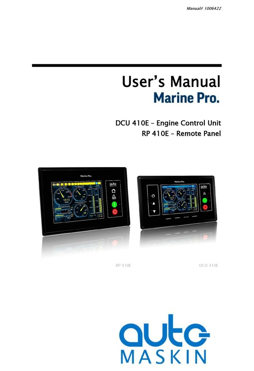 auto maskin Marine Pro DCU 410E user manual