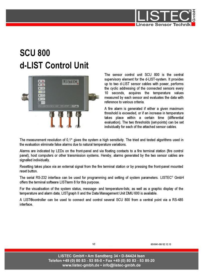 Listec SCU 800 manual