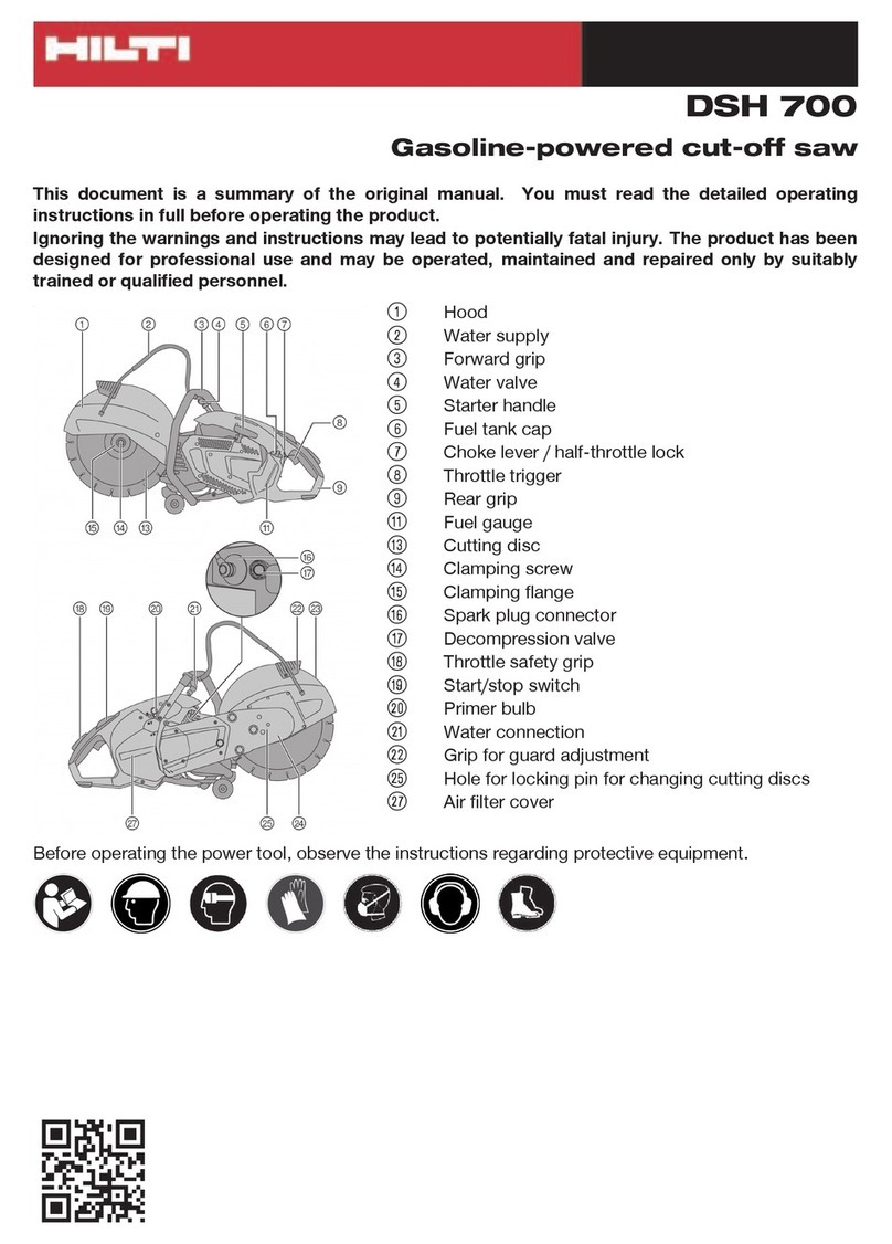 Hilti DSH 700 Instructions for use manual