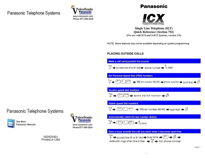 Panasonic ICX User manual Panasonic ICX User manual