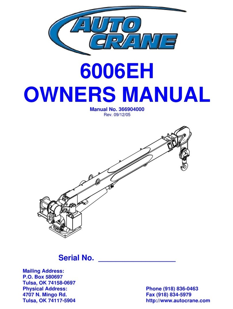 Auto Crane 6006EH User manual