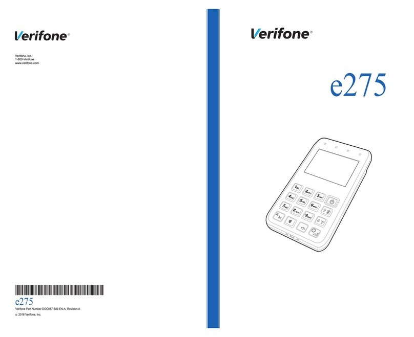 VeriFone e275 User manual