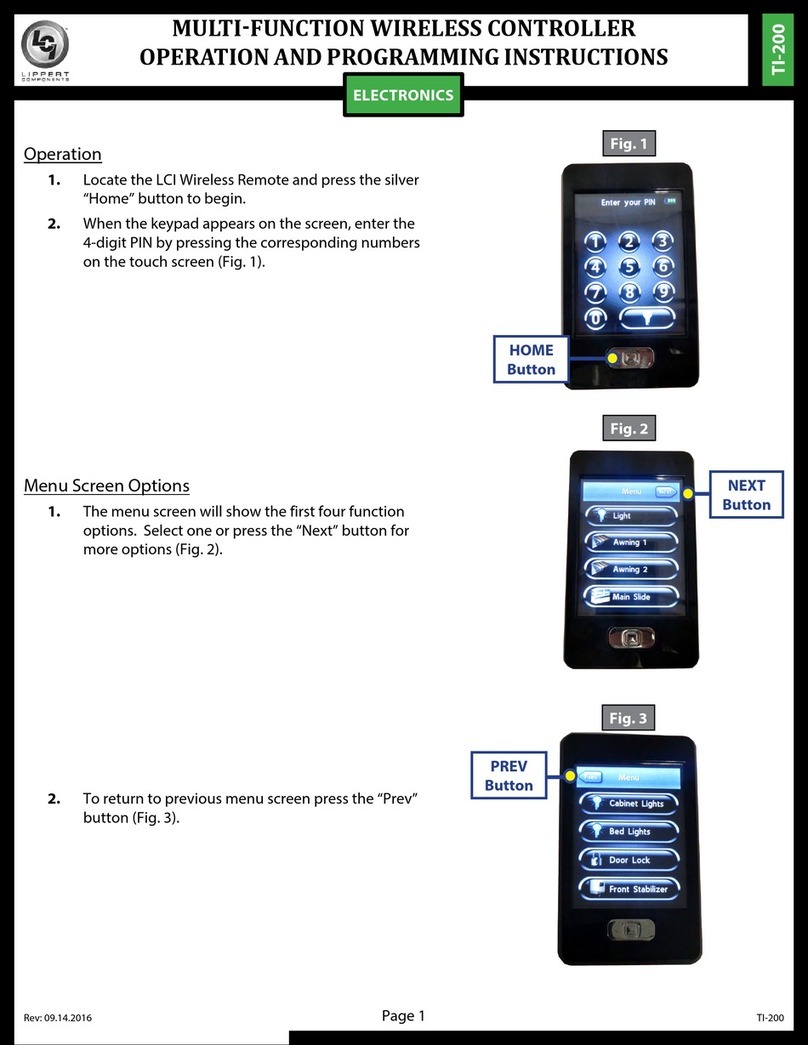 Lippert Components TI-200 Owner's manual