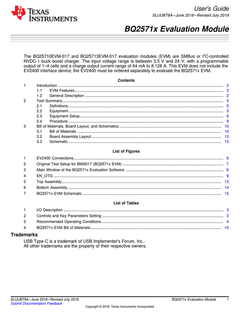 Texas Instruments BQ25710EVM-017 User manual