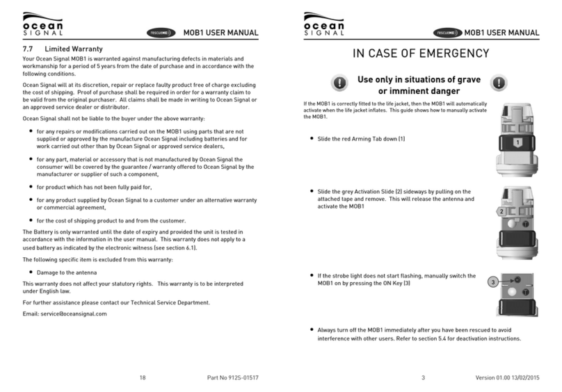 Ocean Signal rescureME MOB1 user manual