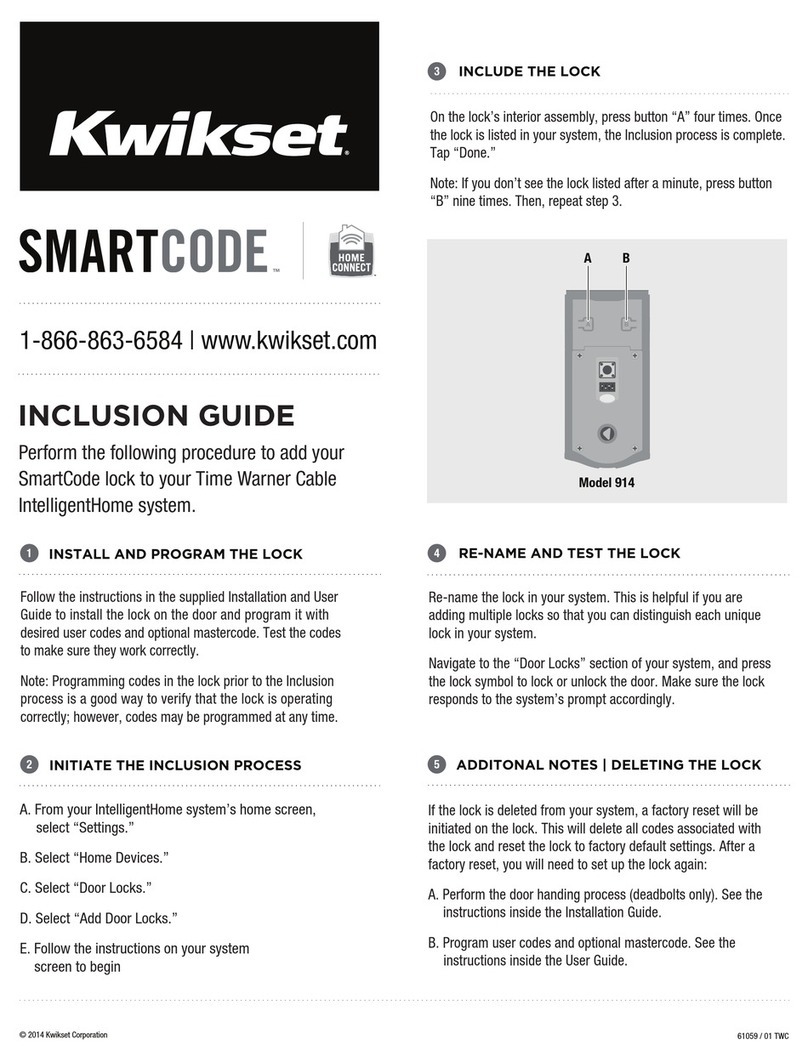Kwikset Smartcode 914 User manual