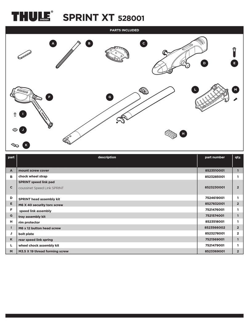 Thule SPRINT XT 528001 Installation instructions manual