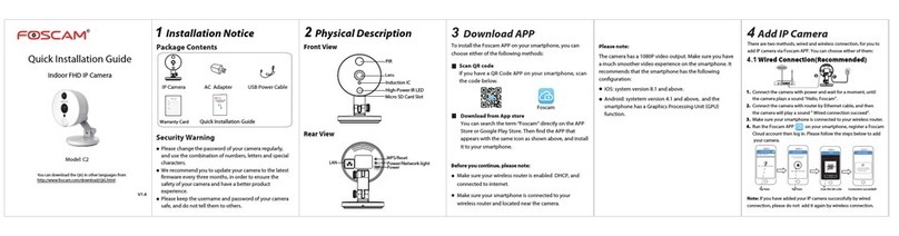 Foscam C2 Quick installation guide