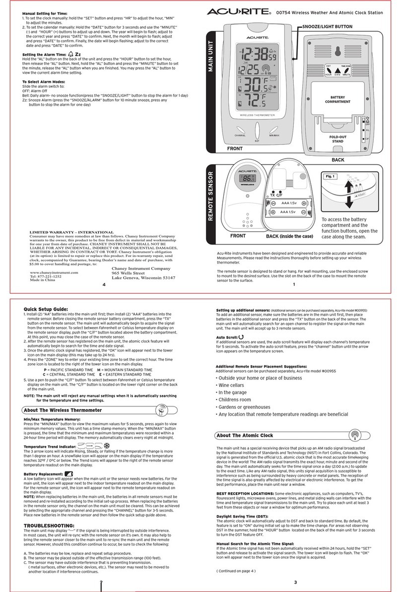 ACU-RITE 00754 user guide