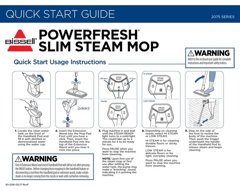 Bissell POWERFRESH 2075 series quick start guide