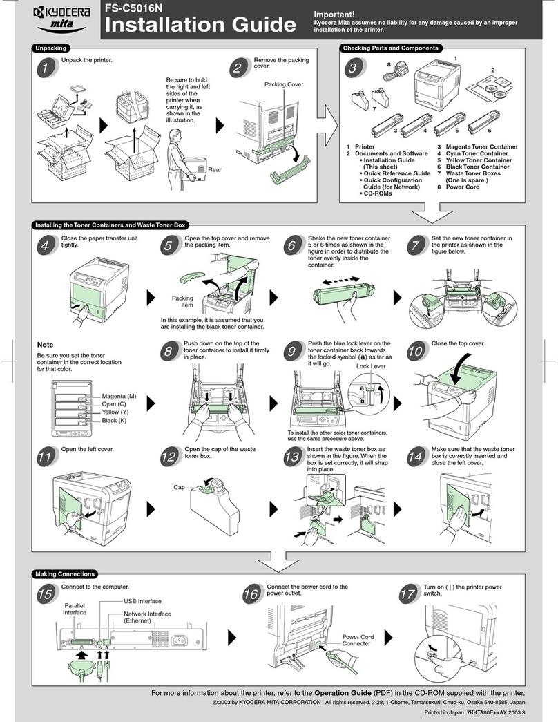 Kyocera Mita FS-C5016N User manual
