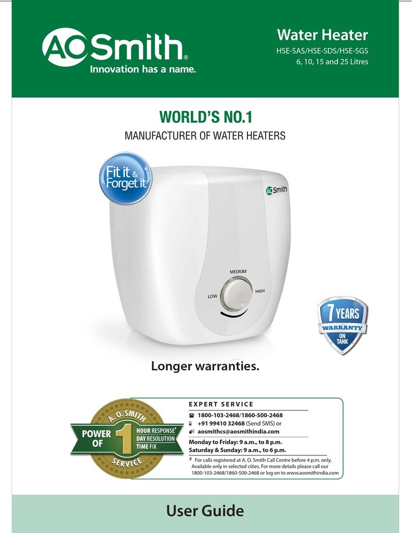 A.O. Smith HSE-SAS User manual A.O. Smith HSE-SAS User manual