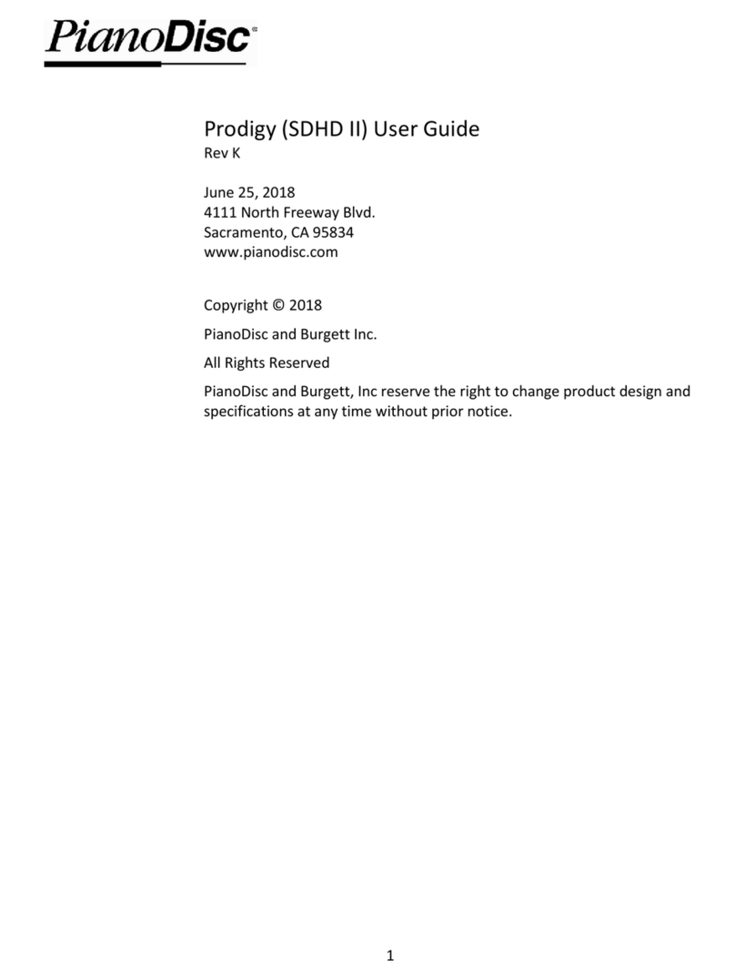 PianoDisc Prodigy SDHD II user guide