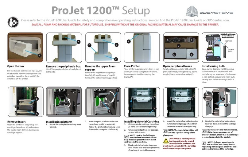 3D Systems ProJet 1200 User manual