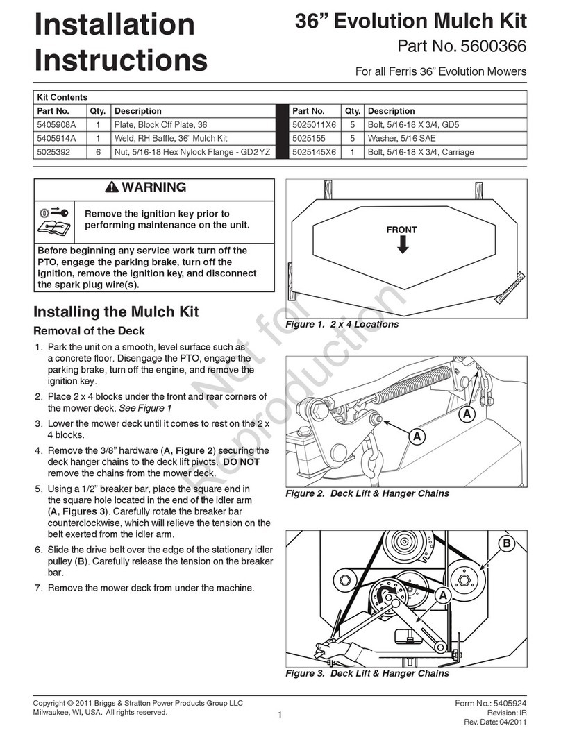 Ferris 5600366 installation instructions