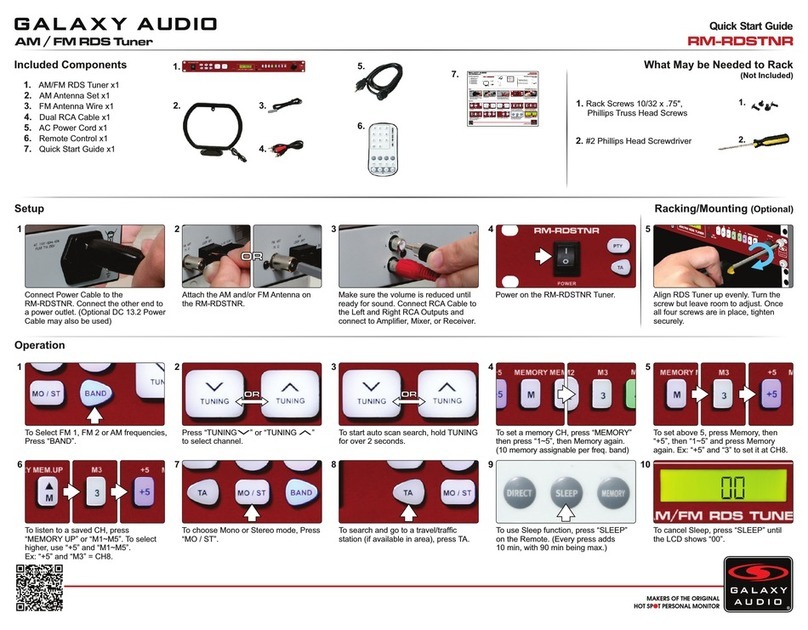 Galaxy Audio RM-RDSTNR User manual