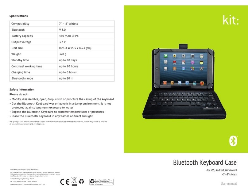 Kondor kit KBCSUNISNK user manual