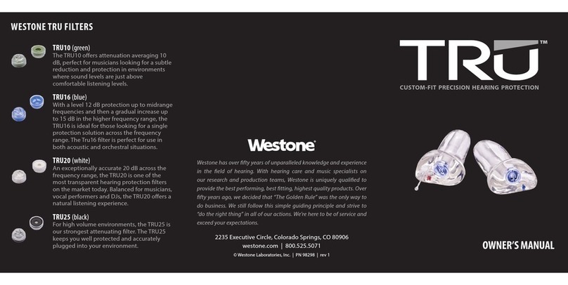 Westone TRU10 Custom owner's manual