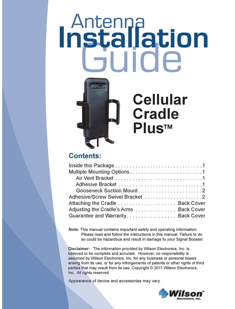 Wilson Electronics Cellular Cradle Plus User manual Wilson Electronics Cellular Cradle Plus User manual