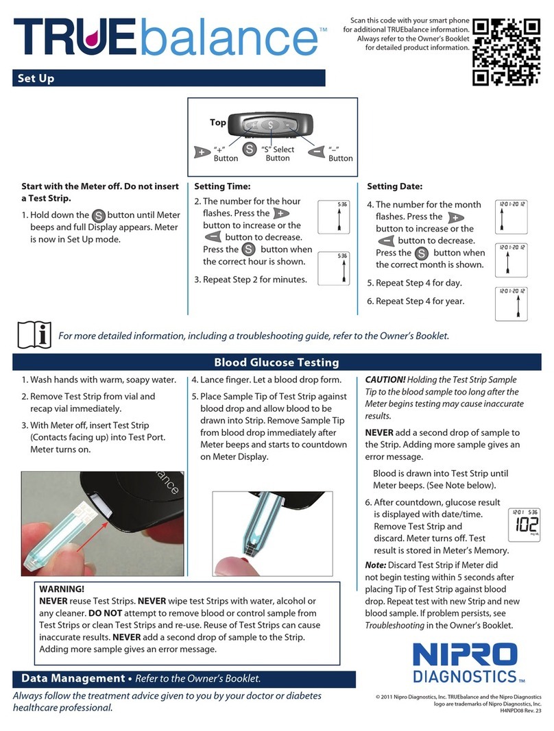 NIPRO Diagnostics True balance Manual