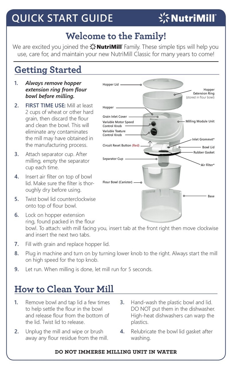 NutriMill Classic User manual NutriMill Classic User manual