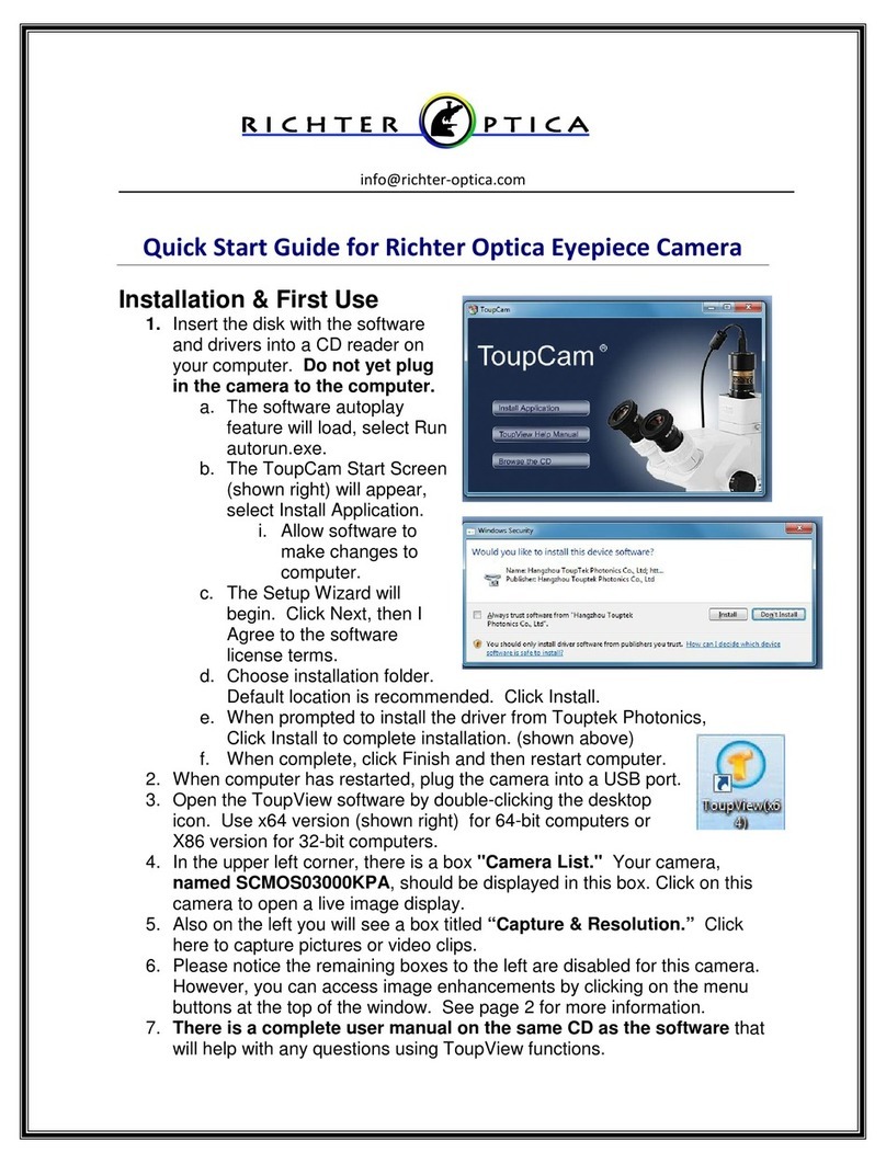 Richter Optica Eyepiece SCMOS03000KPA quick start guide