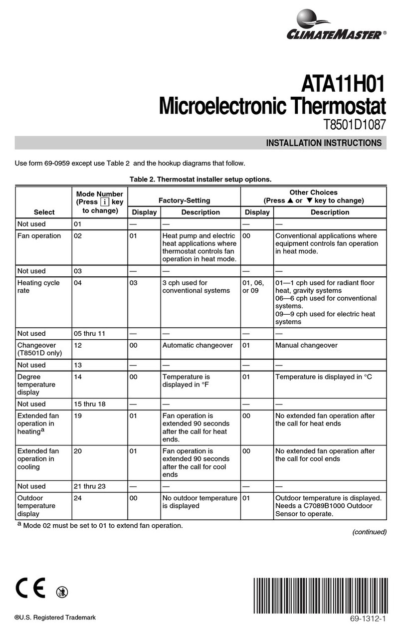 ClimateMaster ATA11H01 User manual