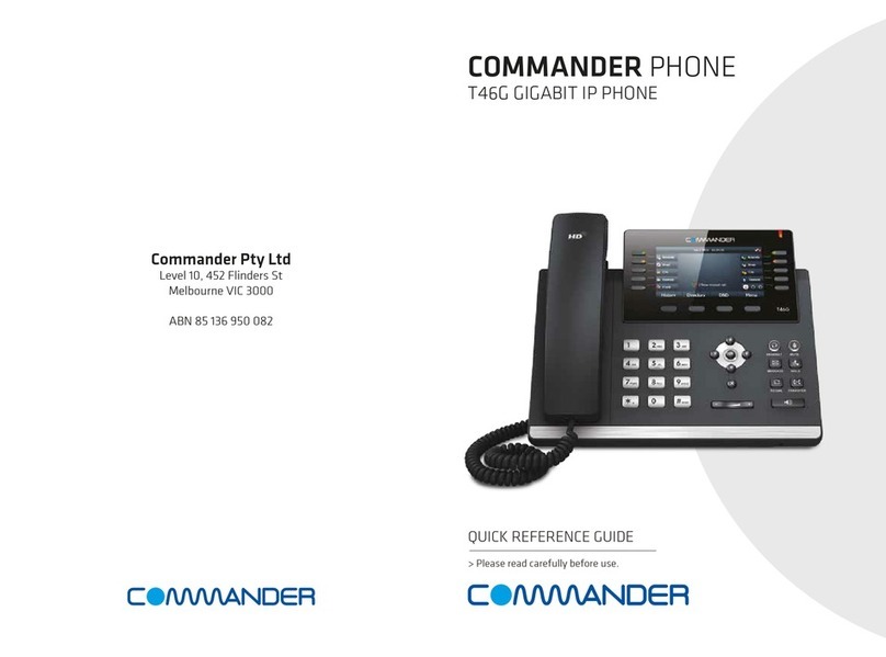 Commander T46G Quick reference guide